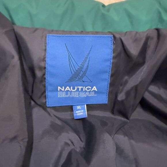 NAUTICA BLUE SAIL COLORBLOCK WATER RESISTANT PUFFER DOWN JACKET XL - Picture 5 of 8